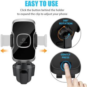 img 2 attached to 📱 WixGear Cup Phone Holder for Car: Adjustable Cup Holder Phone Mount – Convenient and Secure Smart Phone Cradle Car Mount