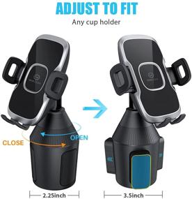 img 1 attached to 📱 WixGear Cup Phone Holder for Car: Adjustable Cup Holder Phone Mount – Convenient and Secure Smart Phone Cradle Car Mount