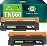 🖨️ greenbox brother compatible tn660 tn630 toner cartridge replacement for hl-l2300d dcp-l2520dw dcp-l2540dw hl-l2360dw hl-l2320d hl-l2380dw mfc-l2707dw printer (2 black) logo