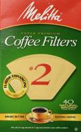 melitta 612412 #2 natural brown cone coffee filters - 40 count, pack of 2: top-quality filters for a delicious brew logo