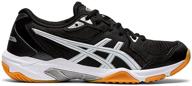 asics gel rocket 10 white black women's shoes in athletic logo