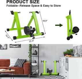 img 2 attached to Suhome Bike Trainer Stand for Indoor Cycling Exercise Magnetic Stationary Bike Stand with Noise Reduction - Ideal for Road & Mountain Bikes