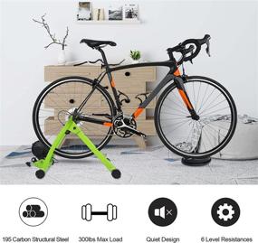 img 3 attached to Suhome Bike Trainer Stand for Indoor Cycling Exercise Magnetic Stationary Bike Stand with Noise Reduction - Ideal for Road & Mountain Bikes