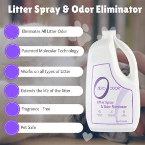 img 2 attached to 🐾 Zero Odor – Litter Odor Eliminator - Effective Molecular Technology Permanently Neutralizes Litter Odors - Pet-Friendly & Works on Any Litter Type, 64oz Refill