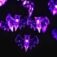 🦇 lchuang halloween string lights - 10ft 20 leds purple bat decorations for indoor and outdoor - battery powered halloween decor lights logo