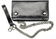 leather biker wallet chain pocket men's accessories logo