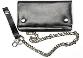 img 4 attached to Leather Biker Wallet Chain Pocket Men's Accessories