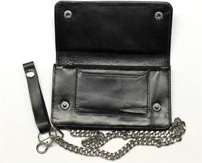 img 3 attached to Leather Biker Wallet Chain Pocket Men's Accessories