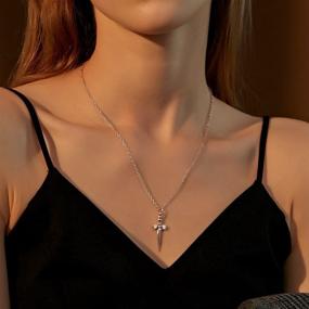 img 3 attached to 💎 Stylish Gold Pendant Necklace for Women: Elegant Fashion Jewelry for Teens, Graduation Gift Idea!