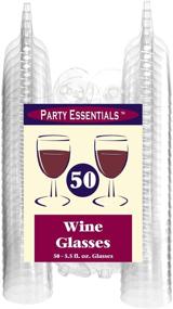 img 1 attached to Винные бокалы "Party Essentials" объемом 5,5 унций - упаковка из 50 штук: прочный пластик, двухчастное исполнение!