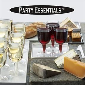 img 2 attached to Винные бокалы "Party Essentials" объемом 5,5 унций - упаковка из 50 штук: прочный пластик, двухчастное исполнение!