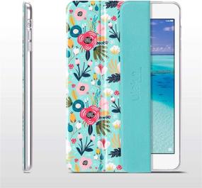 img 2 attached to 🌸 ULAK iPad Mini 1/2/3 Case: Slim Bumper Smart Case with Floral Design, Auto Sleep/Wake Function