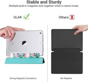 img 1 attached to 🌸 ULAK iPad Mini 1/2/3 Case: Slim Bumper Smart Case with Floral Design, Auto Sleep/Wake Function