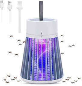 img 4 attached to 🪰 Rechargeable Bug Zapper & Mosquito Killing Lamp - Indoor/Outdoor USB LED Light Trap for Home, Bedroom, Camping - Portable Electric Fly Killer with Hanging Loop