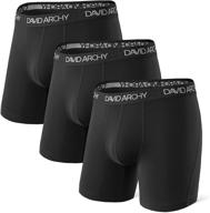 🩲 david archy 3 pack men's moisture-wicking mesh sports underwear highly breathable boxer briefs logo