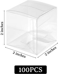 img 3 attached to 🎁 100pcs VGoodall Clear Favor Boxes - Transparent Cube Boxes for Wedding, Party, Baby Shower, Bridal Shower