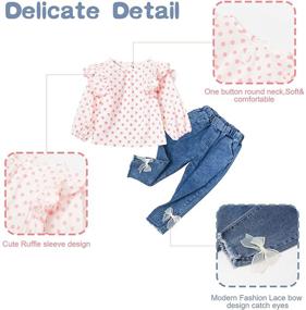 img 2 attached to 👧 Toddler Girls' Clothing: 9M-5T Sleeve Outfits - Find the Perfect Clothes!