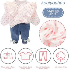 img 3 attached to 👧 Toddler Girls' Clothing: 9M-5T Sleeve Outfits - Find the Perfect Clothes!