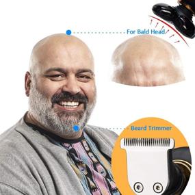 img 1 attached to 🧔 Beard Trimmer for Bald Men - 5 in 1 Waterproof Grooming Kit, Electric Rotary Shaver with Multi-Function, 4D Floating 5 Head, Cordless Type-C Rechargeable, Wet & Dry Shaving Razors