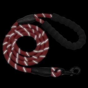 img 2 attached to 🐾 Amebo Reflective Dog Leash - 5 FT Training Leash Nylon - Mountain Climbing Rope for Strong Small Medium Large Dogs