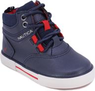 👞 nautica kids chukka boot strap with lace-up and zipper bootie for boys and girls - toddler/little kids logo