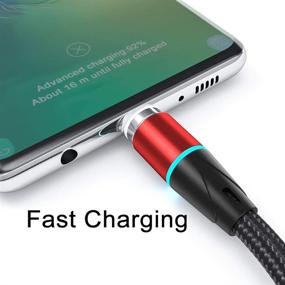 img 3 attached to NetDot Gen12 Magnetic Charging Cable for Android Devices [6.6ft,3 Pack red] - Fast Data Transfer and USB-C/Micro USB Compatibility