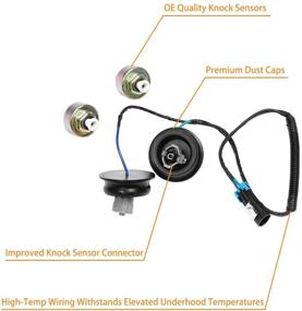 img 1 attached to 🚗 High-Quality Dual Knock Sensors with Wiring Harness Kit for GM Vehicles - Replace # 12601822 12589867 917-033