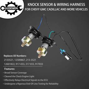 img 3 attached to 🚗 High-Quality Dual Knock Sensors with Wiring Harness Kit for GM Vehicles - Replace # 12601822 12589867 917-033