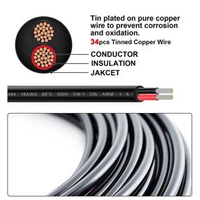 img 1 attached to Geosiry Electrical Wire: High-Quality 10Ft 18AWG Tinned Copper Hookup Wire