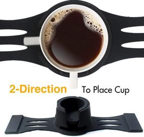 img 3 attached to UGotFeels Sofa Cup Holder - Holds Wine Glasses, Mugs, Cups, Flasks, Tumblers, Cans on Couch Armrest - Solid Silicone, Food Grade, Non-Toxic, Matte Black