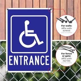 img 1 attached to Handicap Entrance Aluminum Professional Graphics Easy Occupational Health & Safety Products