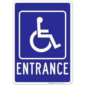 img 4 attached to Handicap Entrance Aluminum Professional Graphics Easy Occupational Health & Safety Products