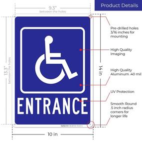 img 2 attached to Handicap Entrance Aluminum Professional Graphics Easy Occupational Health & Safety Products