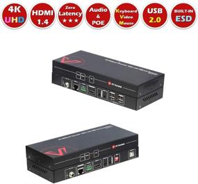 img 4 attached to 🔌 AV Access HDMI USB Extender(HDBaseT) KVM: Дальнедействующий 4К 60 Гц 1080р 120 Гц по Cat5e/6a, порты USB2.0, нет потери сигнала, низкая задержка