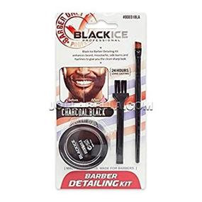 img 3 attached to Набор для барбера "Barber Detailing Kit: Black Ice - Enhance Beard & Mustache, Sharp Hairline Brush, Color (Darkest Brown)