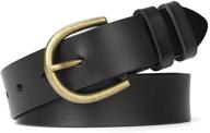 👗 whippy women's leather belt: stylish waist belt with brushed alloy buckle, ideal for pants, dresses & jeans logo