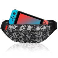 🎮 portable shoulder bag for nintendo switch: ideal travel bag for console, joy con, phone and accessories logo