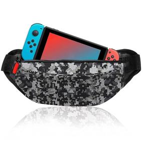 img 4 attached to 🎮 Portable Shoulder Bag for Nintendo Switch: Ideal Travel Bag for Console, Joy Con, Phone and Accessories