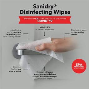 img 3 attached to 🧼 ROSMAR SaniDry Disinfecting Wipes: 300 Count, EPA Approved, Unscented, White, Nonabrasive - Ideal for Health Facilities, Schools, Industrial, Household Cleaning