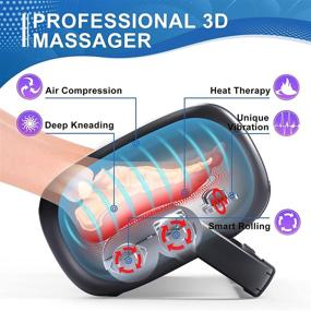 img 3 attached to TISSCARE Massager Shiatsu System Muscle Kneading Rolling Air Compression Variable