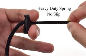 img 1 attached to SGH PRO Cord Lock Stoppers Toggles - Heavy Duty Spring, Non-Slip Thick Plastic, Pack of 17, 7.2mm Hole Diameter, Compatible with 550lb & 750lb Paracord, Ideal for Drawstring Pants and Shoes, Slip-Proof Surface