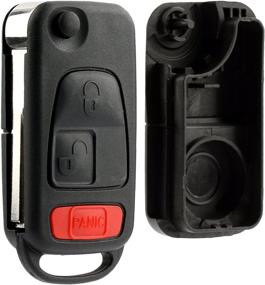 img 4 attached to Enhance Your Car Security with the KeylessOption Replacement Keyless Entry Remote Fob Flip Key Shell Case