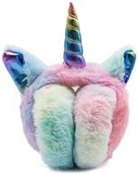 🦄 magical unicorn earmuffs: cozy winter ear warmers for girls, kids, and adults logo
