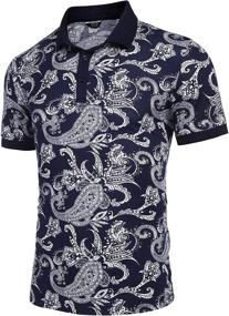 img 3 attached to 👔 Sleeve Paisley Floral Printed Men's Shirts by COOFANDY