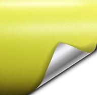 🎨 vvivid matte yellow vinyl wrap film roll: diy no mess installation, air-release adhesive (1ft x 5ft) logo