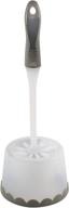 🚽 simplify bath bliss deluxe gray toilet bowl brush with stand logo