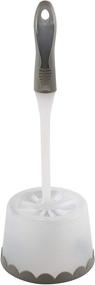 img 4 attached to 🚽 Simplify Bath Bliss Deluxe Gray Toilet Bowl Brush with Stand