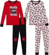👕 boys' toddler/boys pajama set – snug fit 100% cotton t-shirt and jogger pants (4 piece) logo
