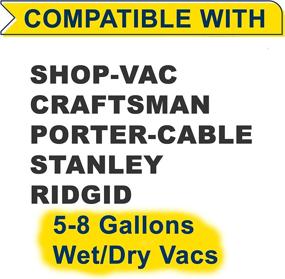 img 2 attached to 🛍️ Shop Vac Bags 5-8 Gallon - VF2004, 90671, 90661 Compatible Shop Vac Bags (5 Pack)