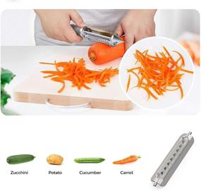 img 1 attached to 🥕 Versatile Vegetable and Potato Peeler: Ideal for Juliennes, Shredding, and Slicing in the Kitchen